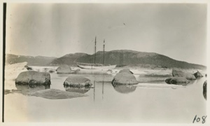 Image of Bowdoin melting out of ice in Spring